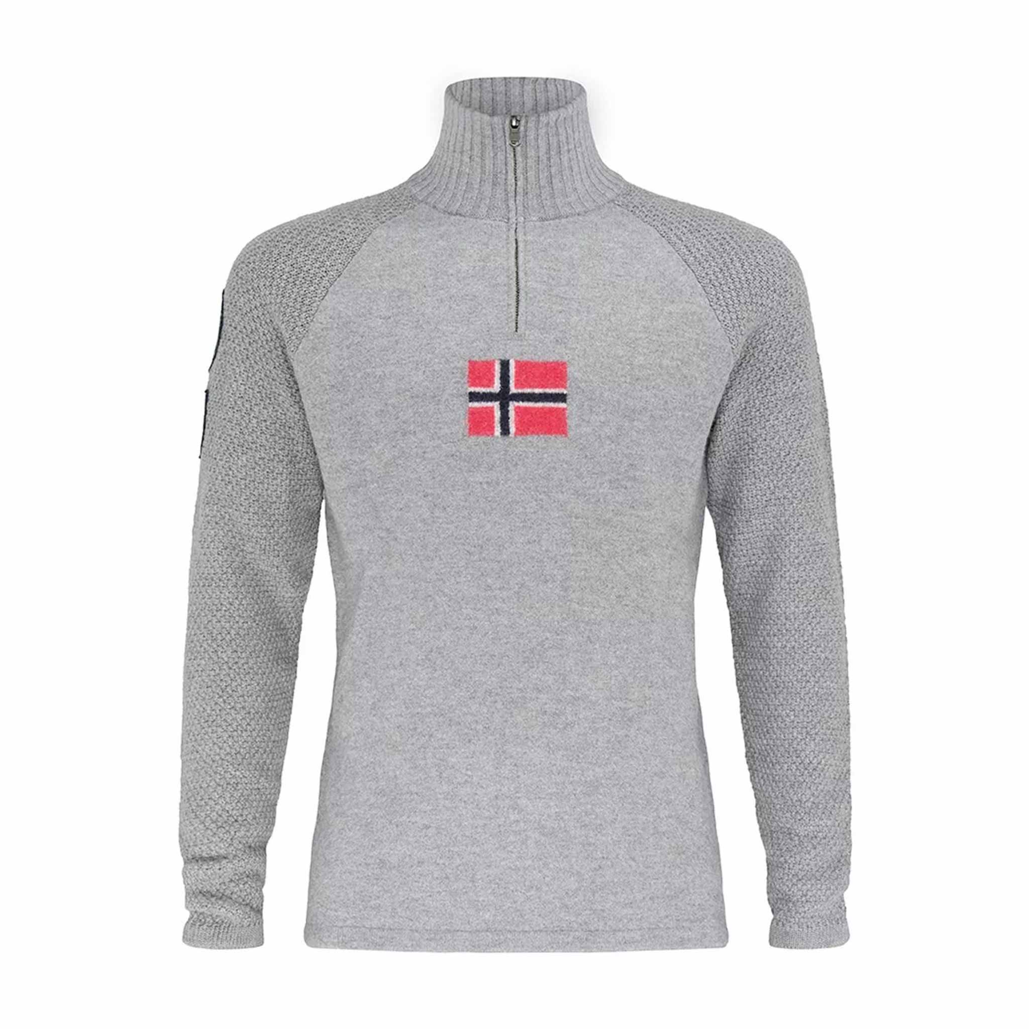 Boiled Ski Flag Sweater in Light Grey