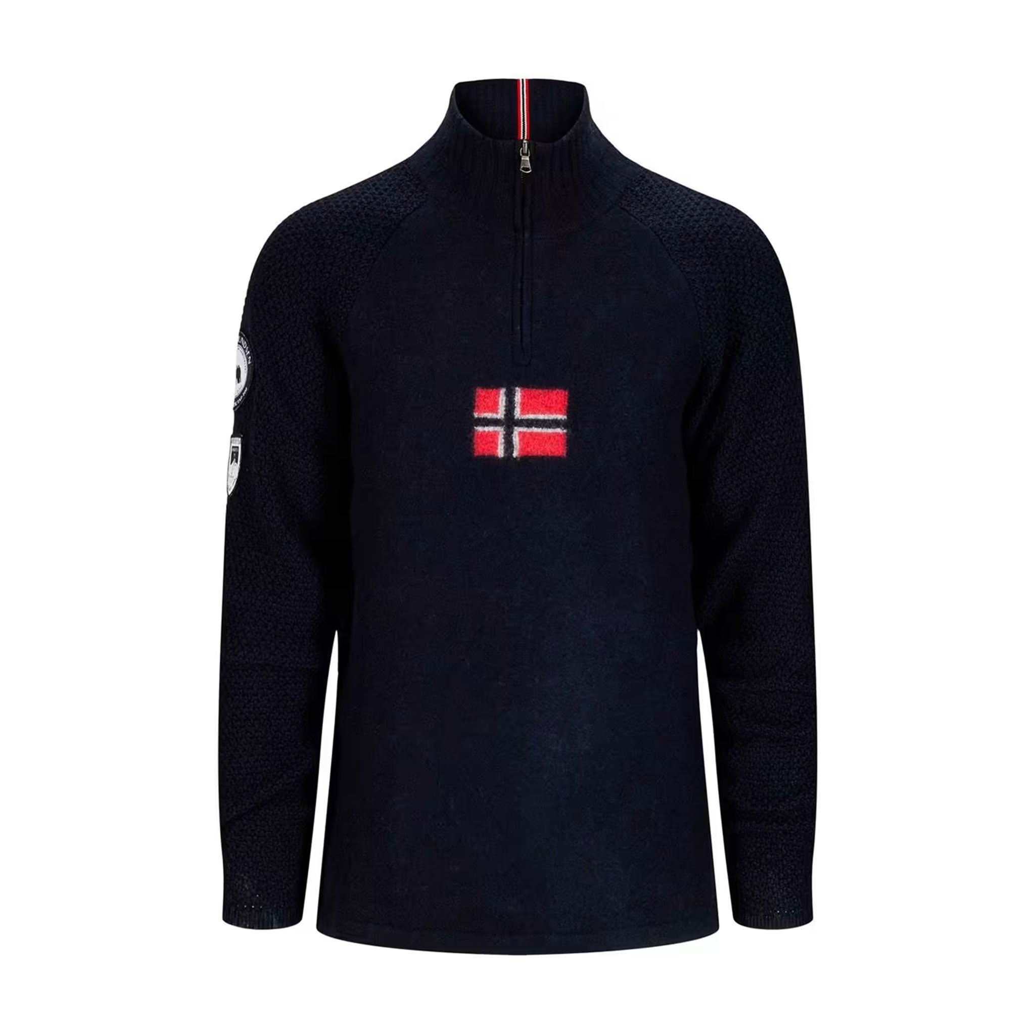 Boiled Ski Flag Sweater in Faded Navy