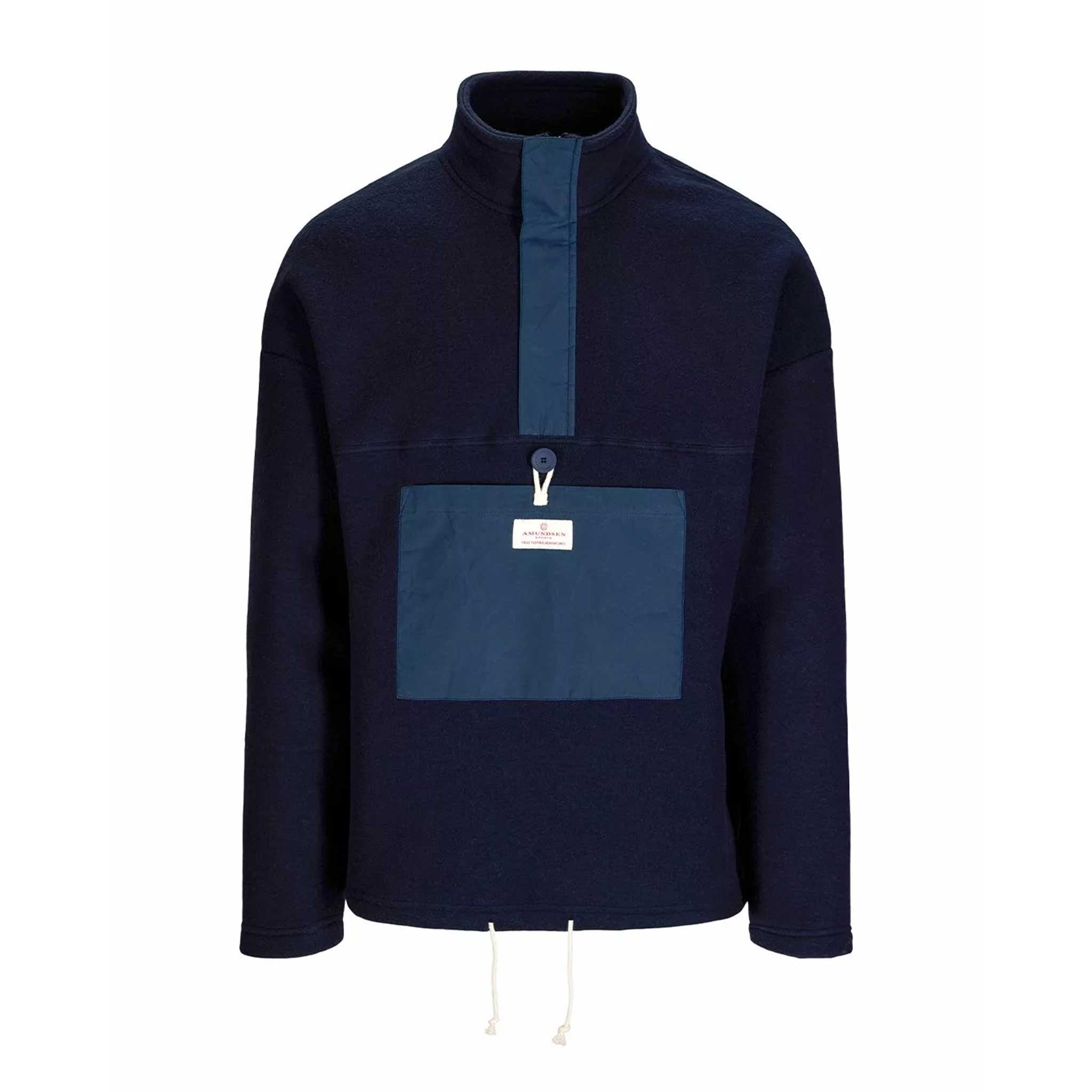 Vagabond Waxed Fleece in Faded Navy