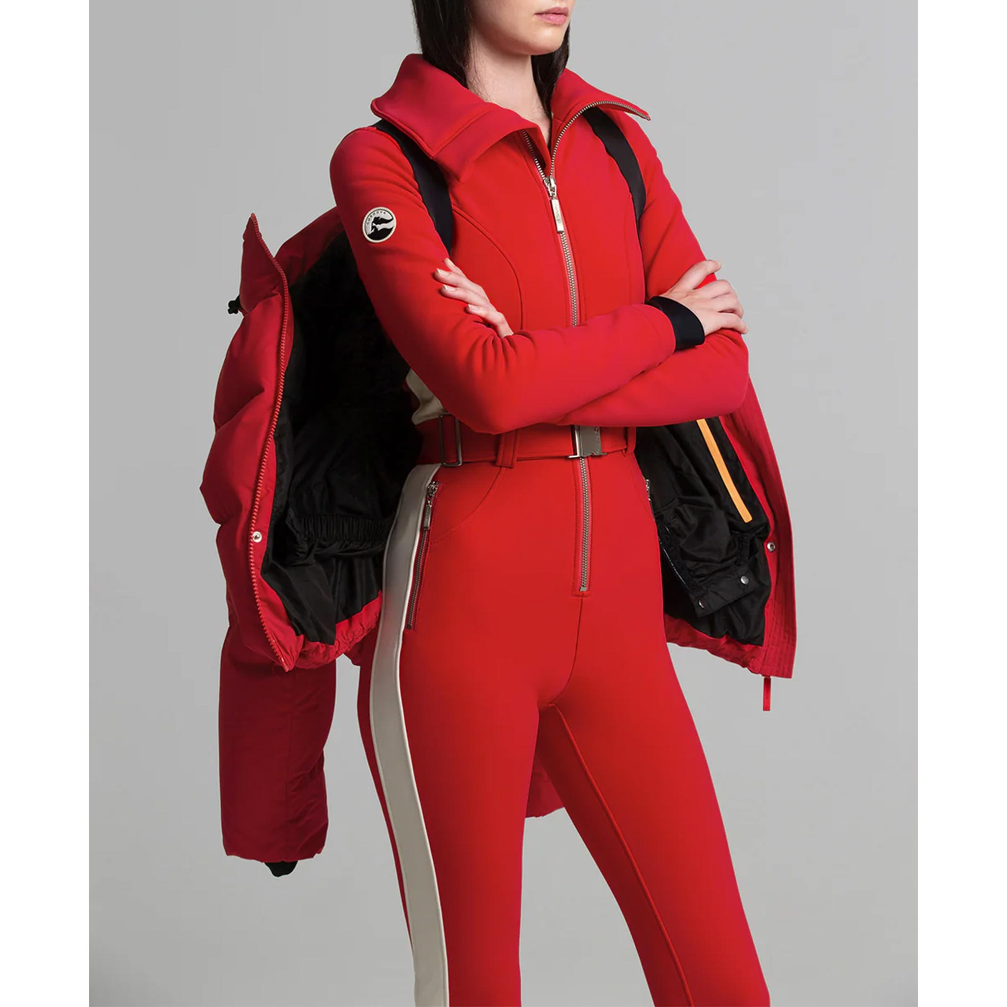 Meribel Ski Jacket in Fiery Red