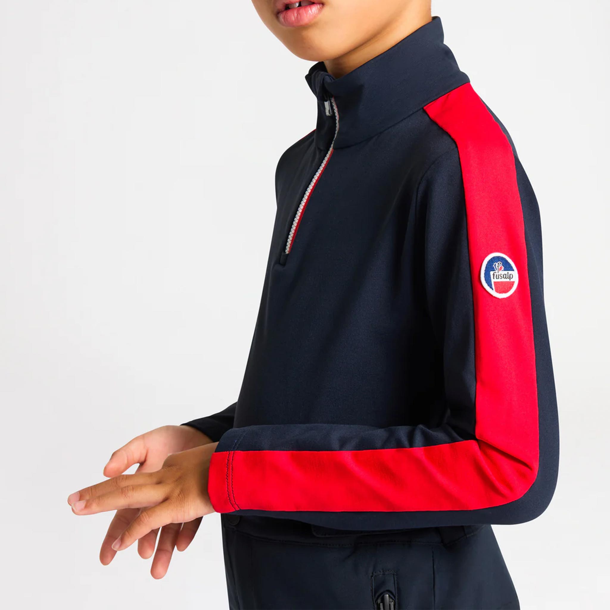 Sinope Kids Midlayer in Navy/Racing Red