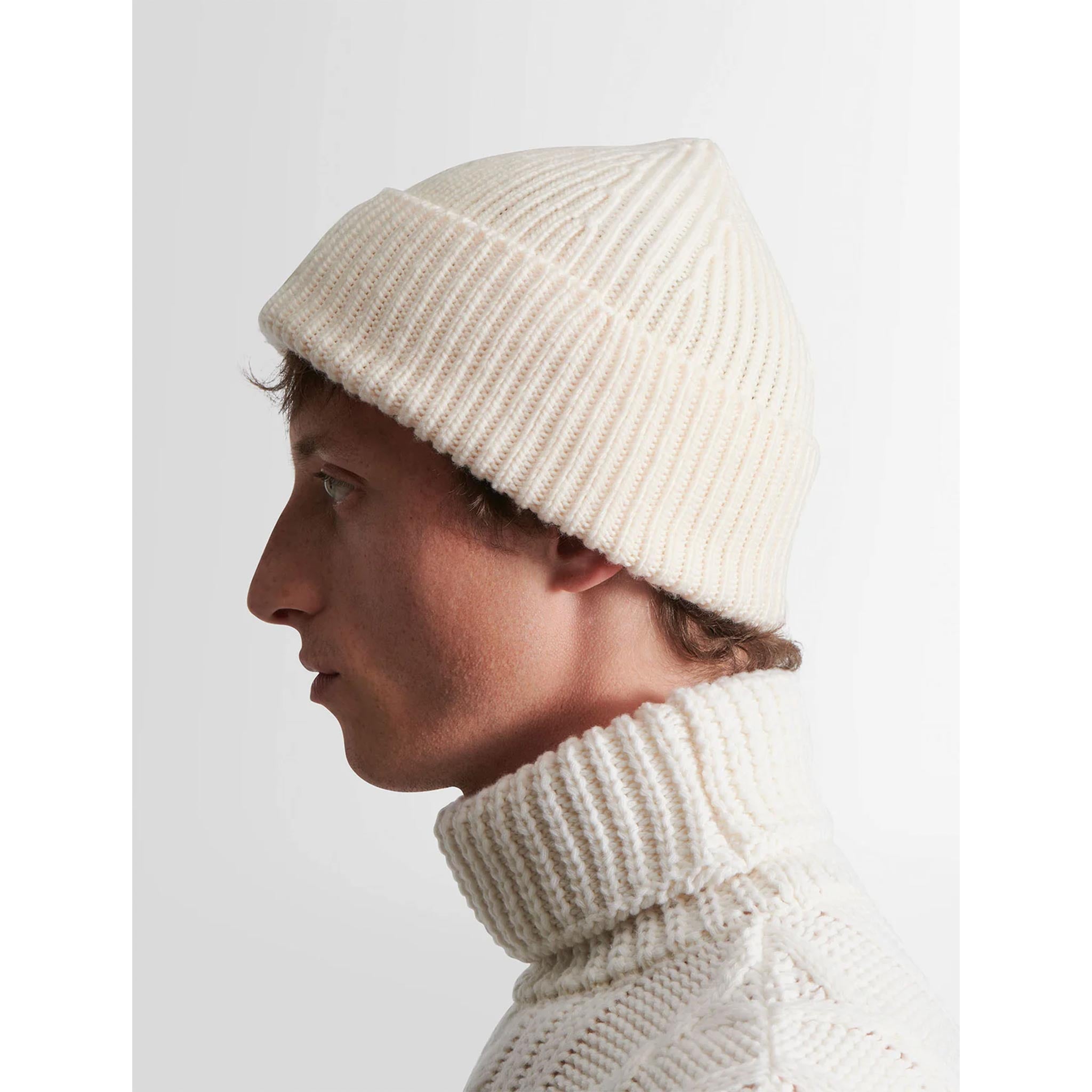 Knit Beanie in White