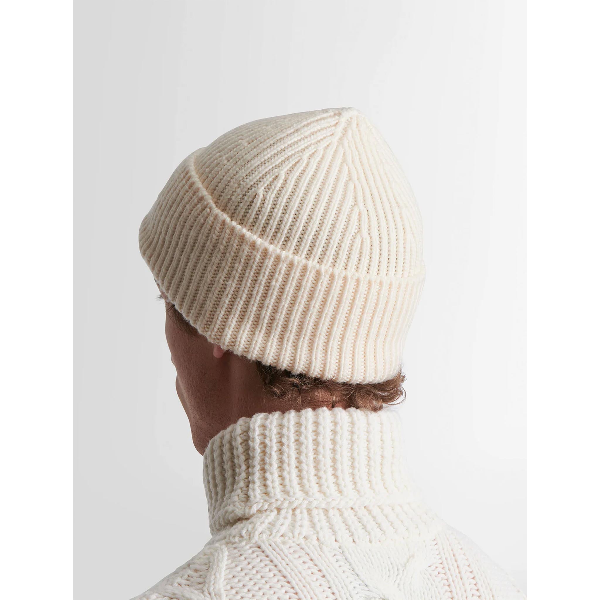 Knit Beanie in White