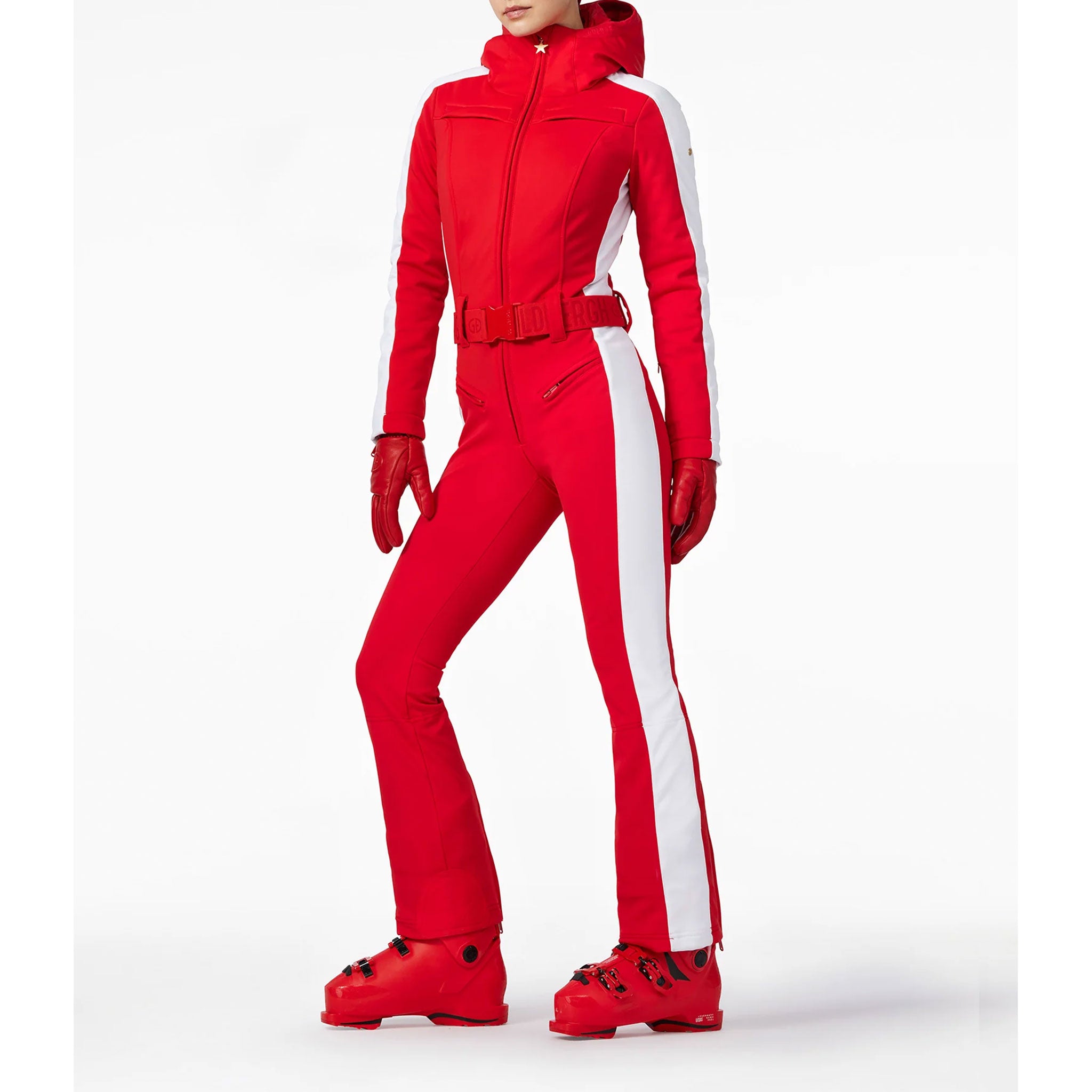 Coureur Ski Suit in Flame Red