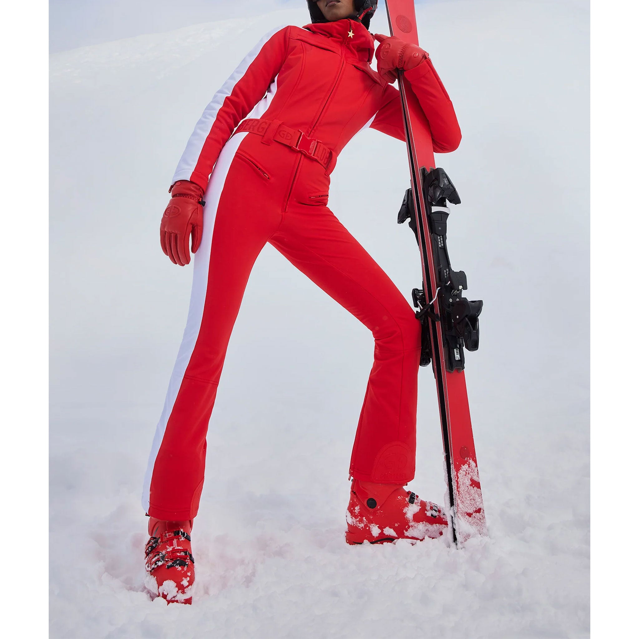 Coureur Ski Suit in Flame Red