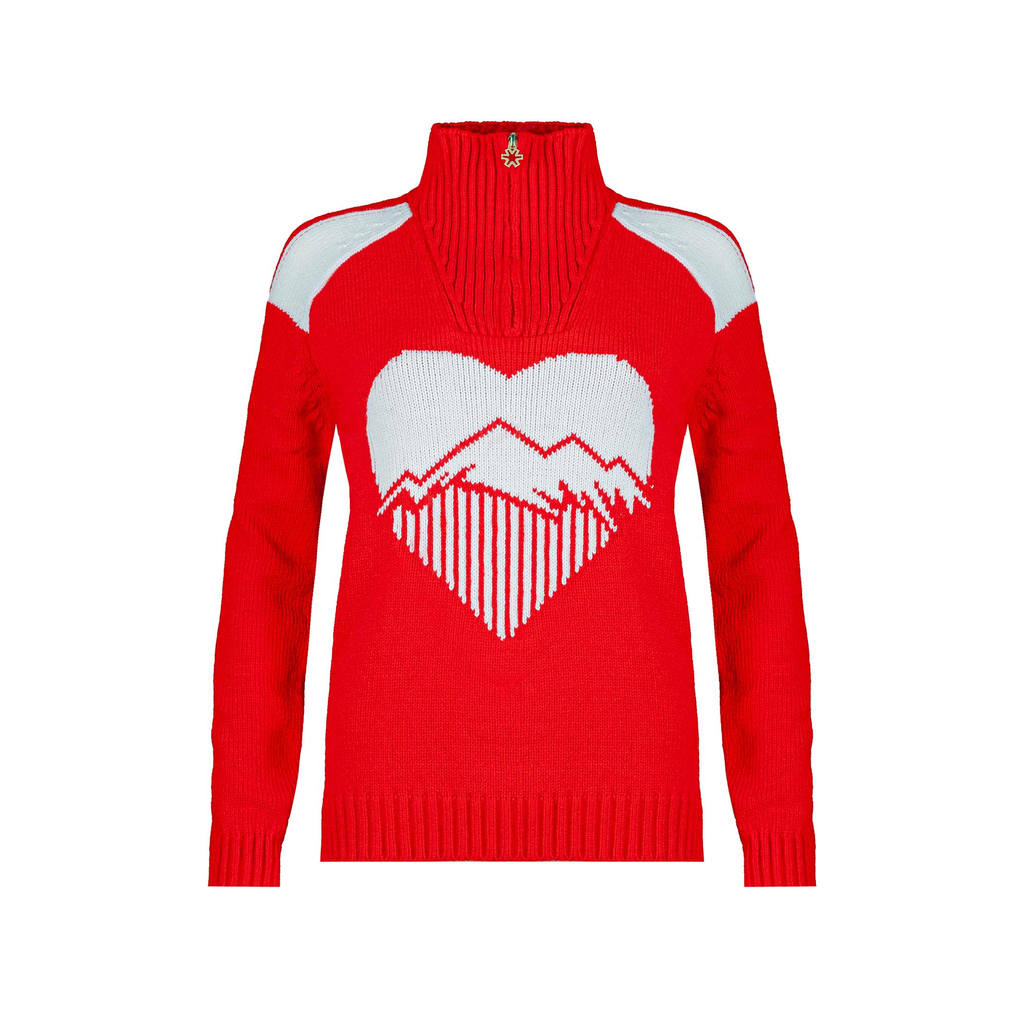 Edurne Half Zip Sweater in Red