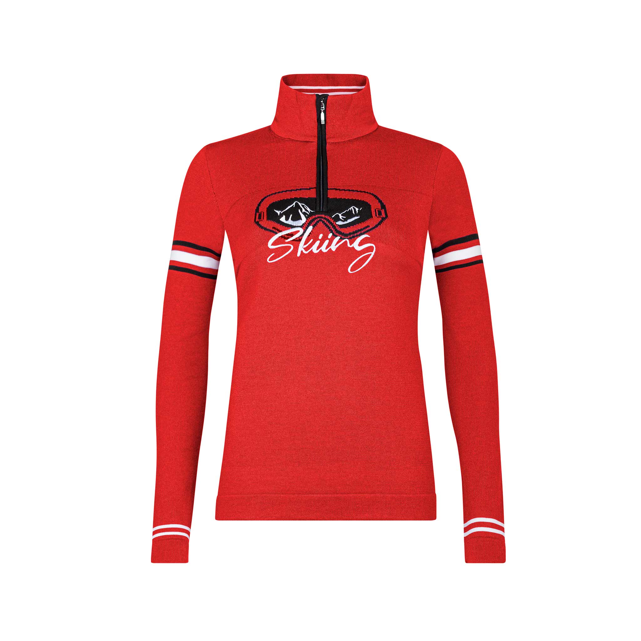 Saphira Half Zip Sweater in Red