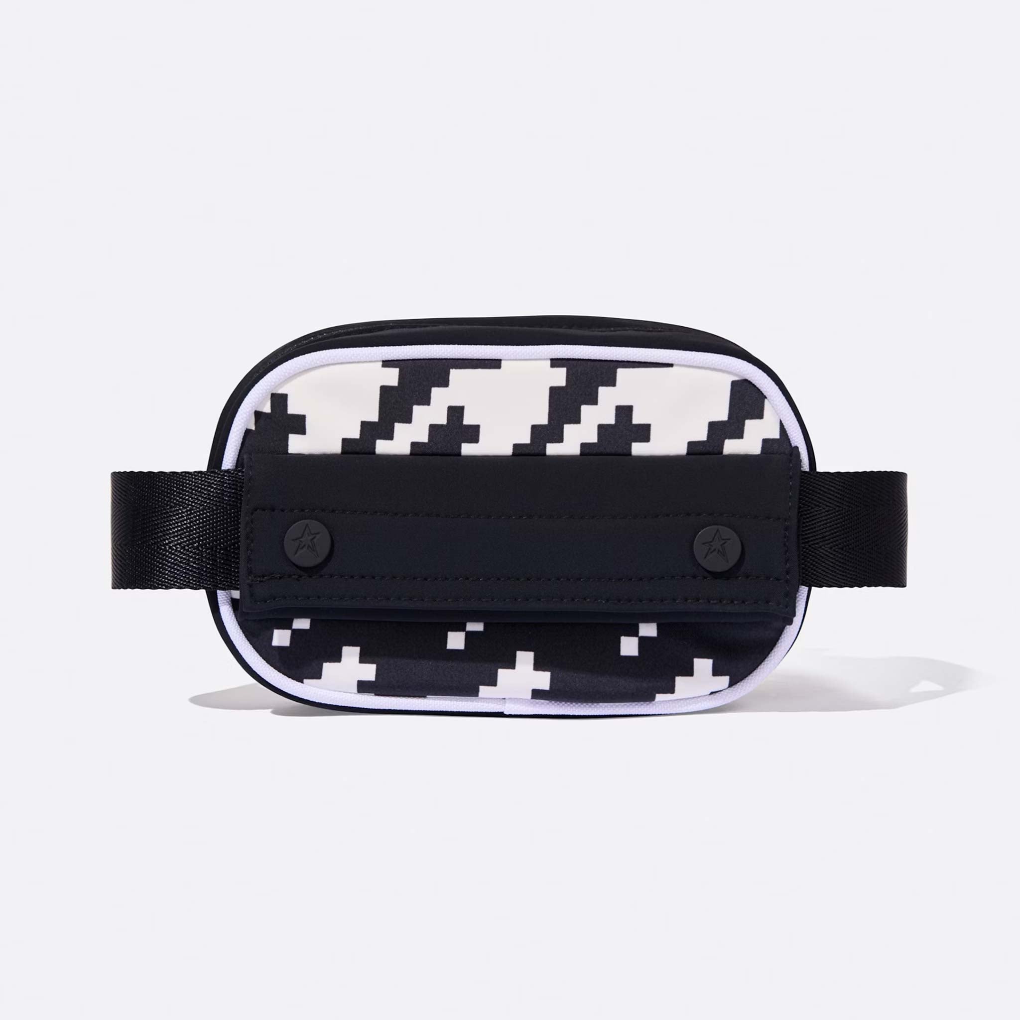 Star Bum Bag in Houndstooth Black/White