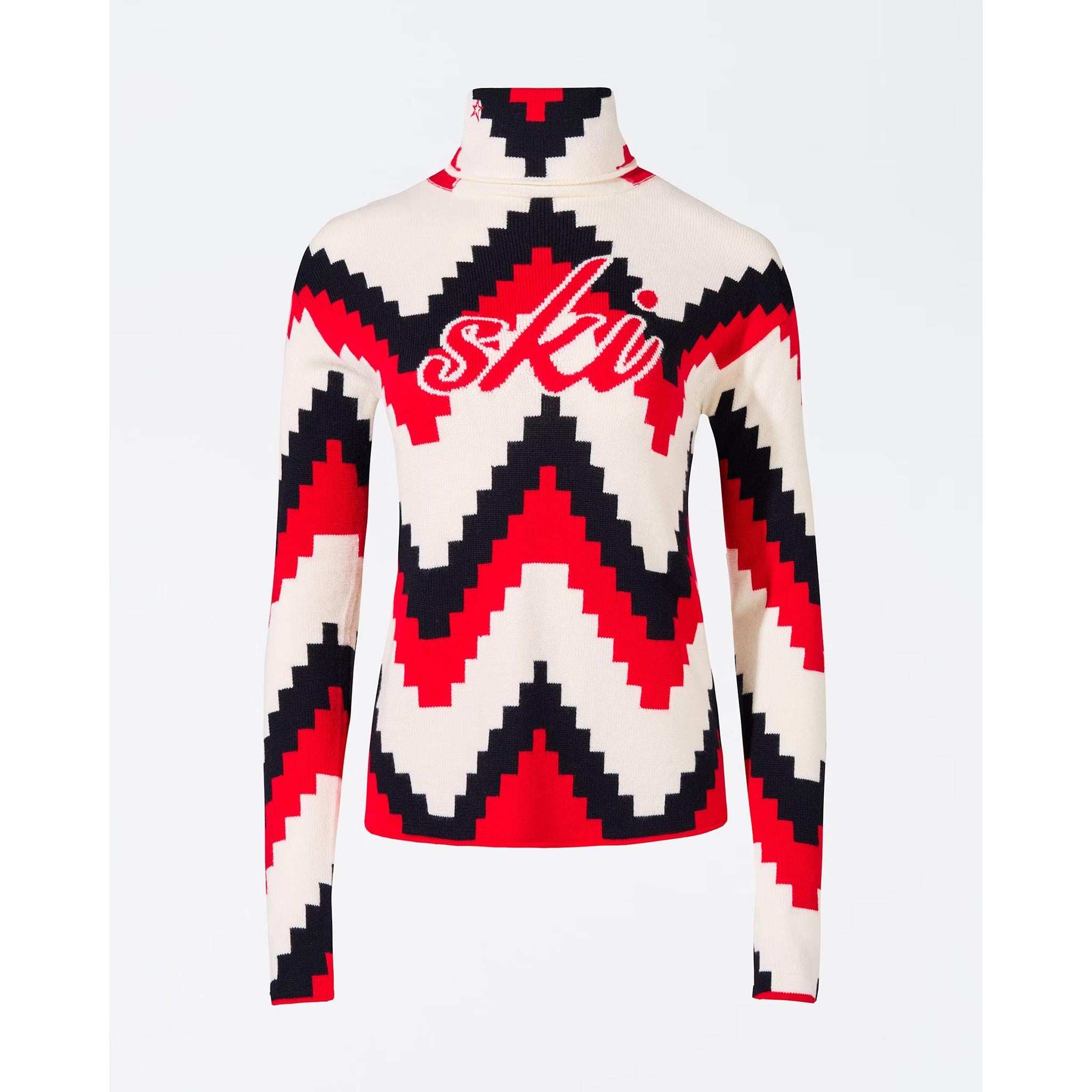 Chevron Roll Neck Sweater