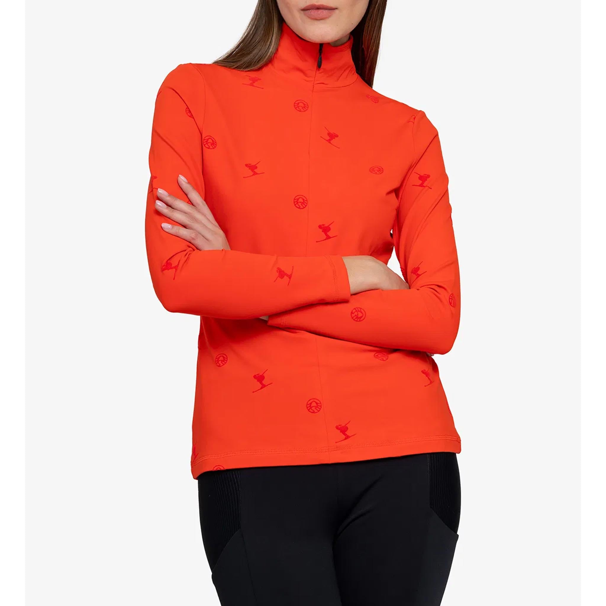 Helsinki Half Zip in Bright Orange