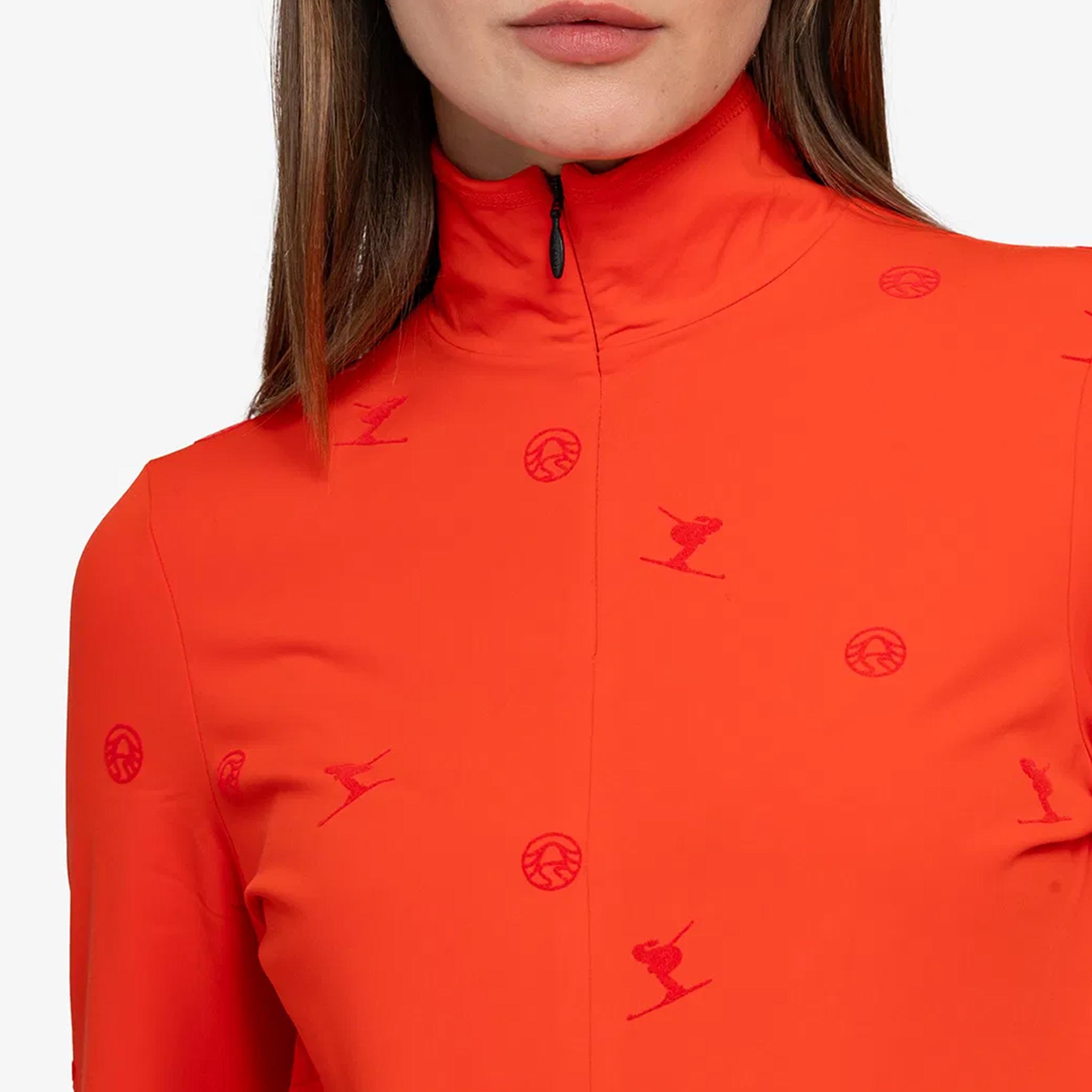 Helsinki Half Zip in Bright Orange