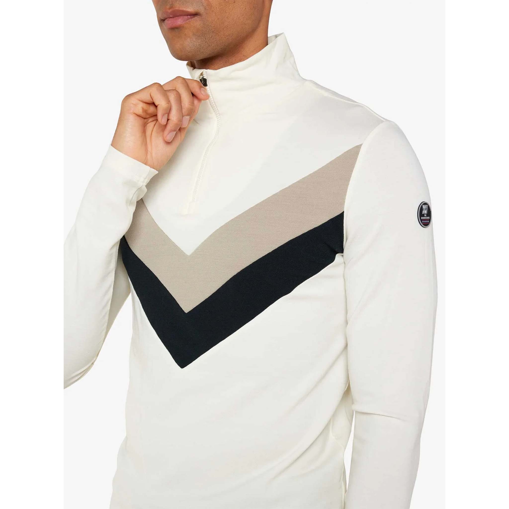 Voss Chevron Sweater in White