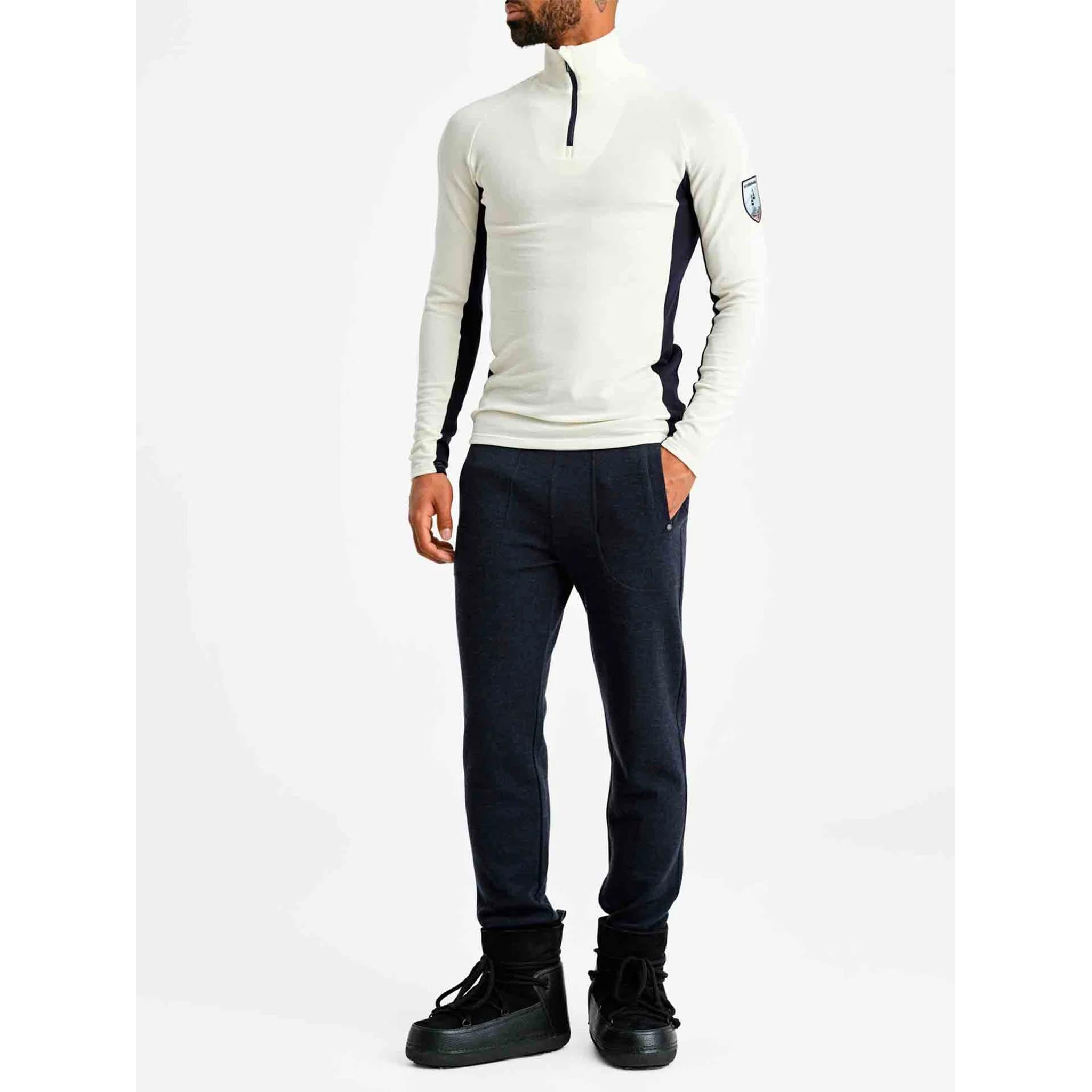 Voss Zipup Sweater in White