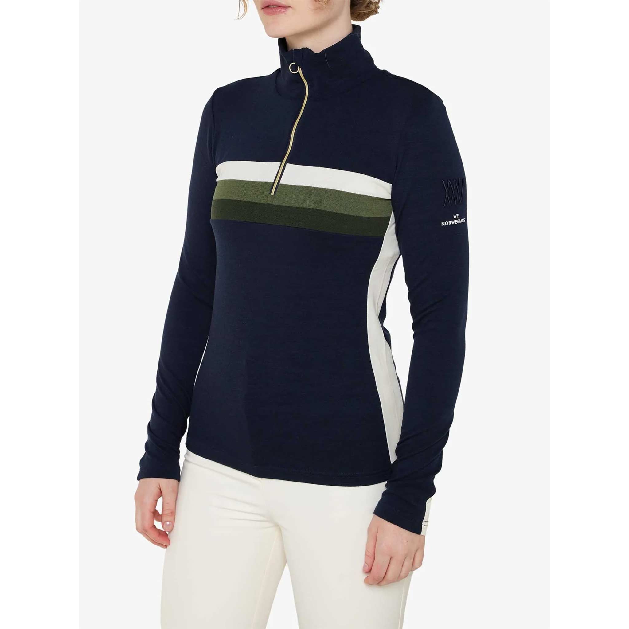 Ski Zipup Sweater in Navy